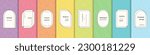 Rainbow vector geometric seamless patterns collection. Set of bright colorful backgrounds with modern minimal labels, frames. Cute abstract textures. Trendy pattern design for babies, kids, decor