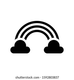 rainbow vector glyph flat icon 