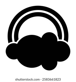 Rainbow Vector Glyph Icon Vector Design