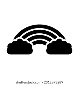 Rainbow Vector Glyph Icon For Personal And Commercial Use.
