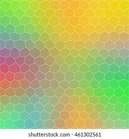Rainbow vector gradient polygonal abstract background with contour