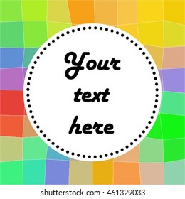 Rainbow vector gradient - polygonal abstract background with contour for insert your text.