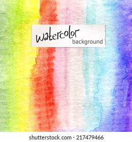 Rainbow vector hand drawn background