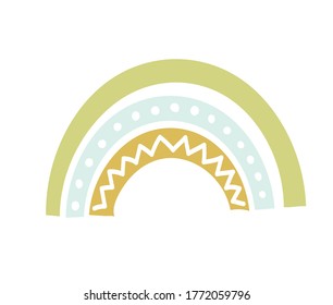 Rainbow vector hand drawn cute simple and illustration rainbow for social media content, book or kids greeting card.