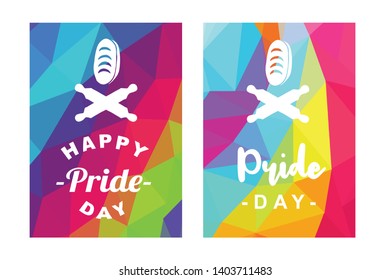 Rainbow Vector Happy Pride Day Card and Poster of Bread Food and Rolling Pin. Flat, Icon, Sign, Symbol, Object, Graphic Design, Element, Illustration for Print.