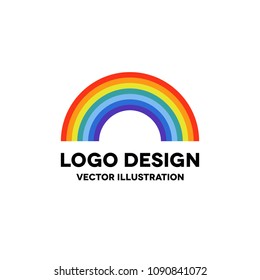 Rainbow Print Colors Vector Logo Design Stock Vector (Royalty Free ...