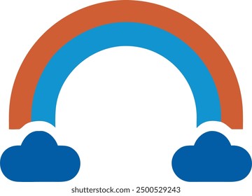 Rainbow vector, icon of Rainbow