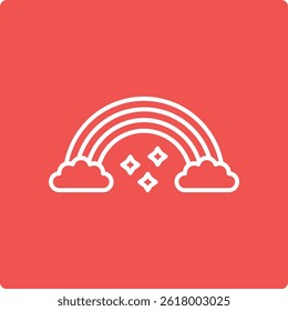 Rainbow vector icon. Can be used for printing, mobile and web applications.