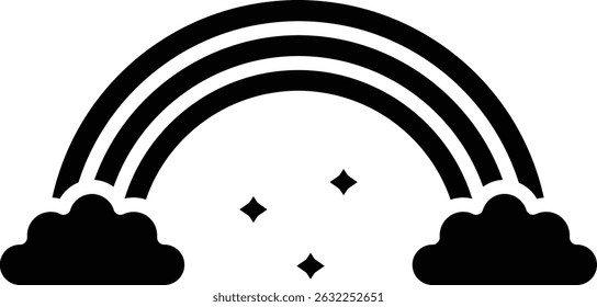 Rainbow vector icon. Can be used for printing, mobile and web applications.