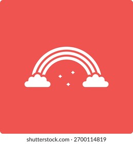 Rainbow vector icon. Can be used for printing, mobile and web applications.