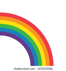 Rainbow vector icon, colorful symbol. Simple, flat design for web or mobile app