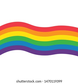 Rainbow vector icon, colorful symbol. Simple, flat design for web or mobile app