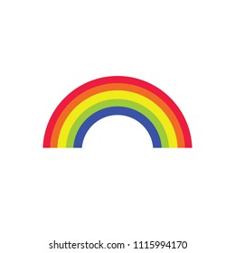 Rainbow vector icon colors blue green yellow orange red eps10