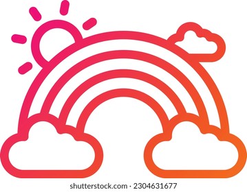 Rainbow Vector Icon Design Illustration