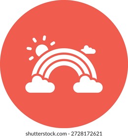 Ilustração de design de ícone de arco-íris