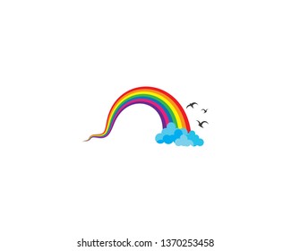 Rainbow vector icon illustration