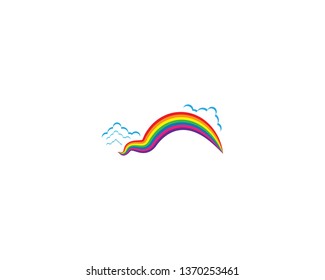 Rainbow vector icon illustration