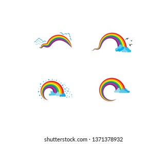 Rainbow vector icon illustration