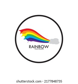 Rainbow vector icon illustration background