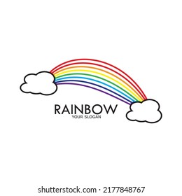 Fondo de ilustración de icono del vector del arco iris