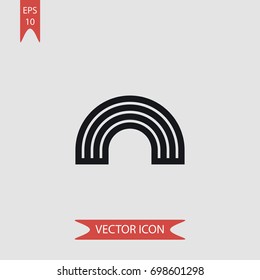 Rainbow vector icon, illustration symbol