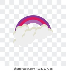 Rainbow vector icon isolated on transparent background, Rainbow logo concept