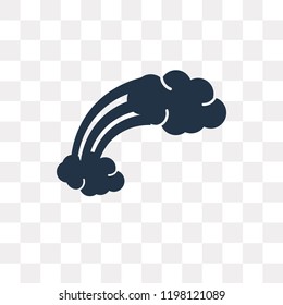 Rainbow vector icon isolated on transparent background, Rainbow transparency concept can be used web and mobile