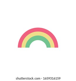 Rainbow Vector Icon On A White Background