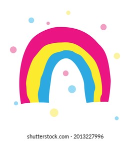 icono del vector arco iris, ilustración de la bandera pansexual, orgullo lgbt