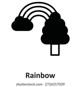 Icono del Vector del arco iris que puede modificar o editar fácilmente

