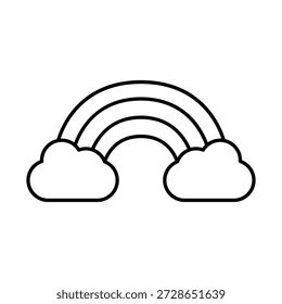 Icono del Vector del arco iris que puede modificar o editar fácilmente

