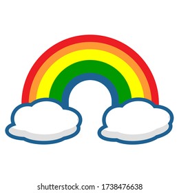 
rainbow vector icon white background 