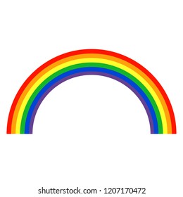 Colorful Rainbow Cartoon On White Background Stock Illustration 783722821