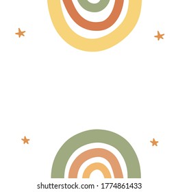 Ilustración del vector arcoiris en el estilo escandinavo