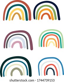 Rainbow vector illustration. Children illustration
