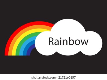 Rainbow vector illustration. Colorful abstract design. Color graphic symbol rain bow spectrum.