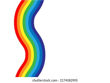Ilustración vectorial del arco iris. Diseño colorido y abstracto. Espectro de arco de lluvia con símbolo gráfico de color.
