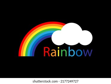 Rainbow vector illustration. Colorful abstract design. Color graphic symbol rain bow spectrum.