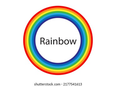 Rainbow vector illustration. Colorful abstract design. Color graphic symbol rain bow spectrum.