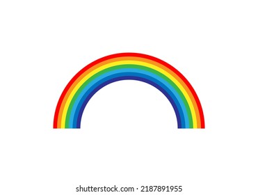 Ilustración vectorial del arco iris. Diseño colorido y abstracto. Espectro de arco de lluvia con símbolo gráfico de color.