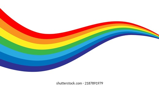 Ilustración vectorial del arco iris. Diseño colorido y abstracto. Espectro de arco de lluvia con símbolo gráfico de color.