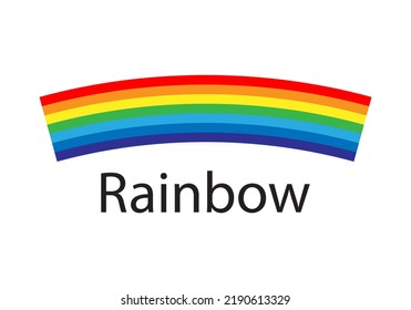 Regenbogen, Vektorgrafik. Farbiges abstraktes Design. Farbbildsymbol für Regenbogenspektrum.