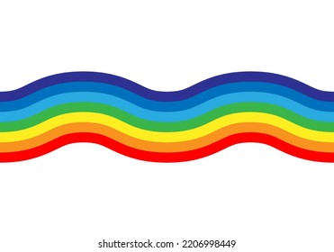 Rainbow vector illustration. Colorful abstract design. Color graphic symbol rain bow spectrum.