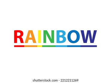 Rainbow vector illustration. Colorful abstract design. Color graphic symbol rain bow spectrum.