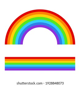 Rainbow Vector Illustration Design Stoke. Printable on Poster banner T-shirt