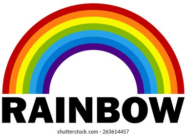 Rainbow Vector Illustration isolated on White Background. 