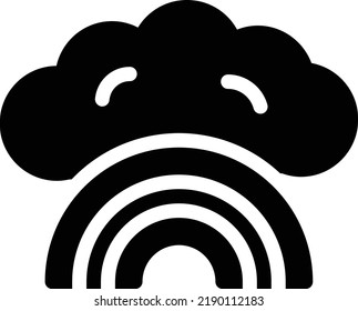 rainbow Vector illustration on a transparent background. Premium quality symmbols. Glyphs vector icons for concept and graphic design. 
