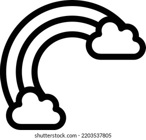 ilustración del vector arco iris sobre un fondo transparente. Símbolos de calidad superior. Iconos vectoriales de línea delgada para el diseño de conceptos y gráficos. 
