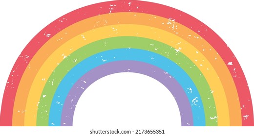 Ilustración del vector arcoiris sobre fondo blanco