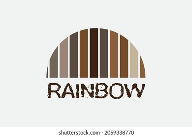Rainbow vector illustration. Quote with inspirational emphasis in colorful style and rainbow background flat style. t-shirt design concept